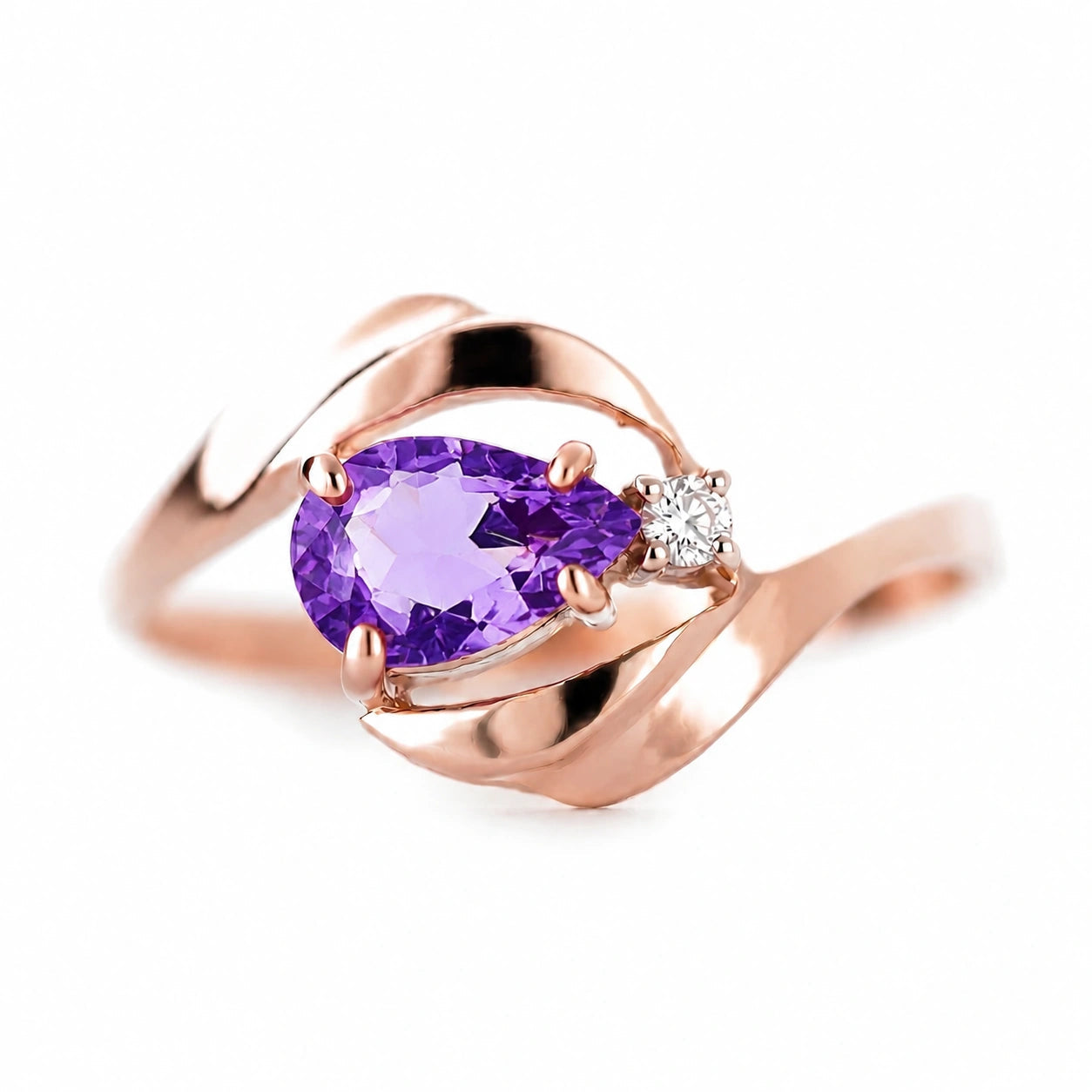 Rose Gold Diamond & Amethyst — Michela