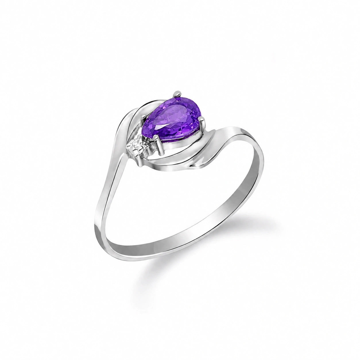 White Gold Diamond & Amethyst — Michela