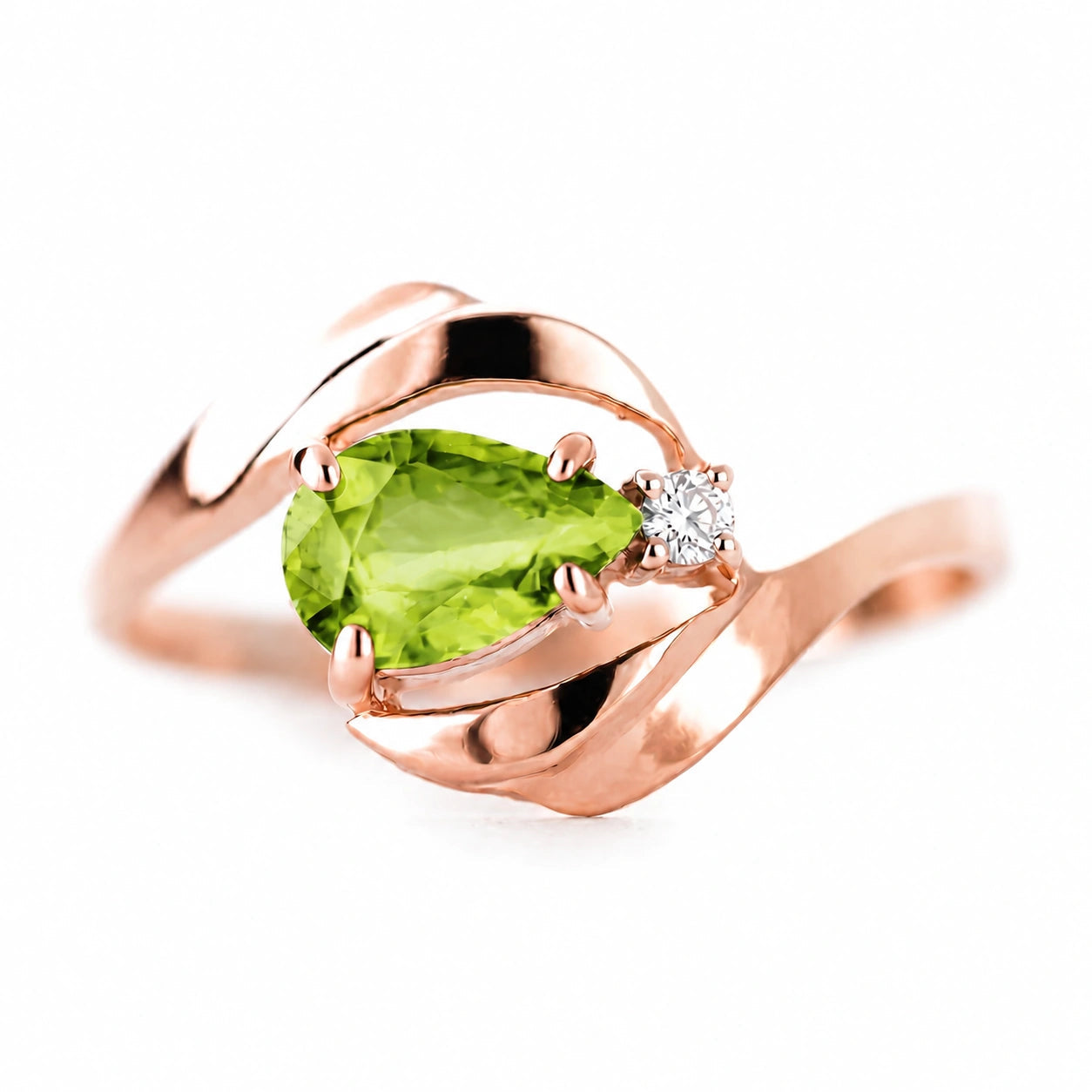 Rose Gold Diamond & Peridot — Michela