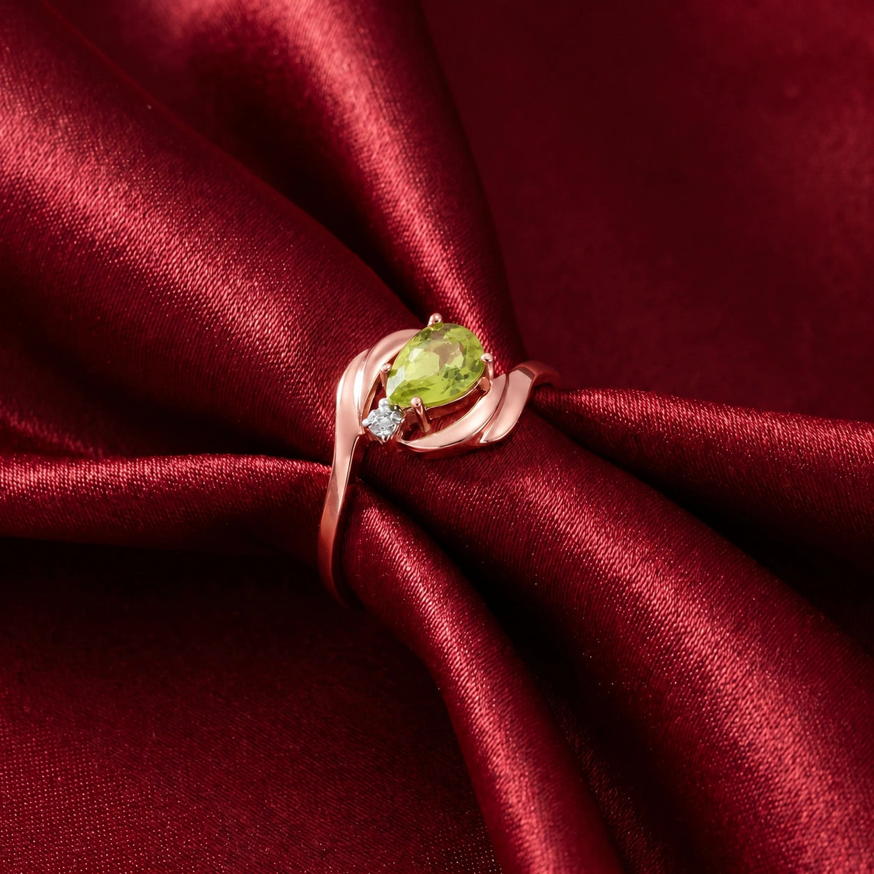 Rose Gold Diamond & Peridot — Michela