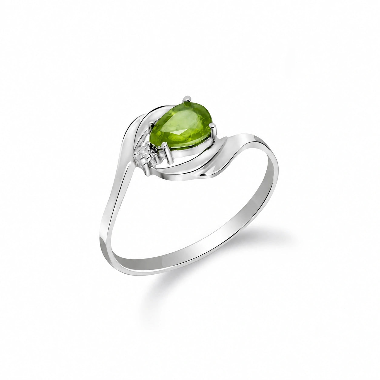 White Gold Diamond & Peridot — Michela