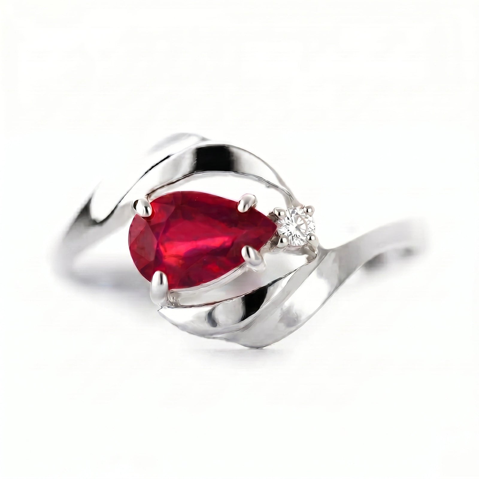 White Gold Diamond & Ruby — Michela