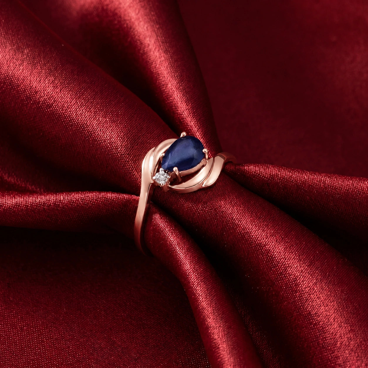 Rose Gold Diamond & Sapphire — Michela