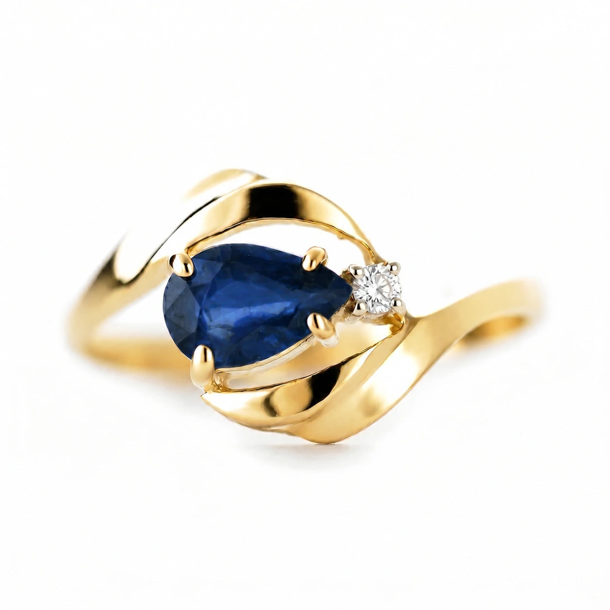 Yellow Gold Diamond & Sapphire — Michela