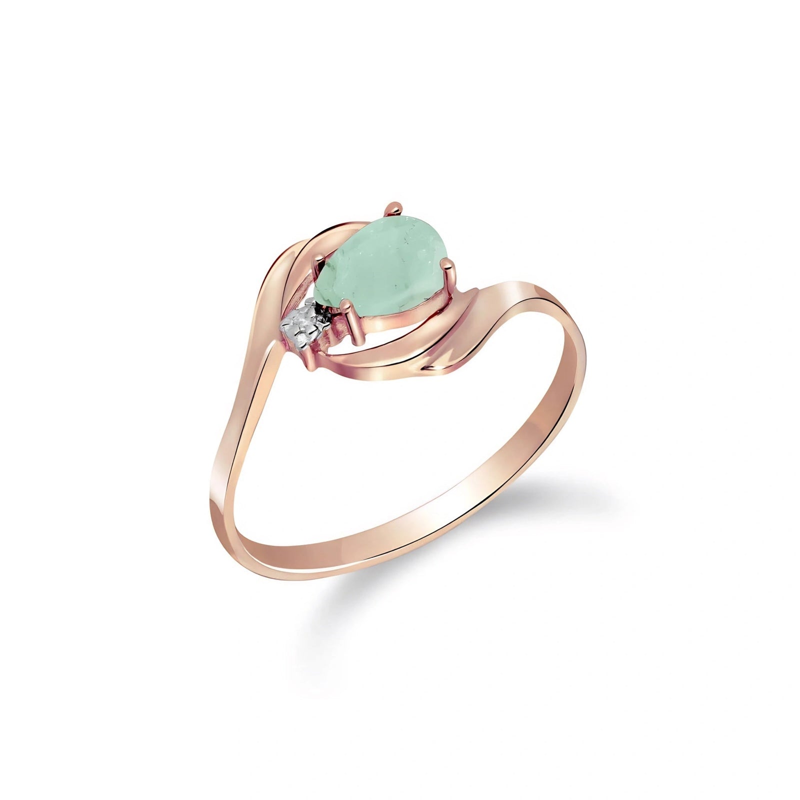 Rose Gold Emerald & Diamond — Michela