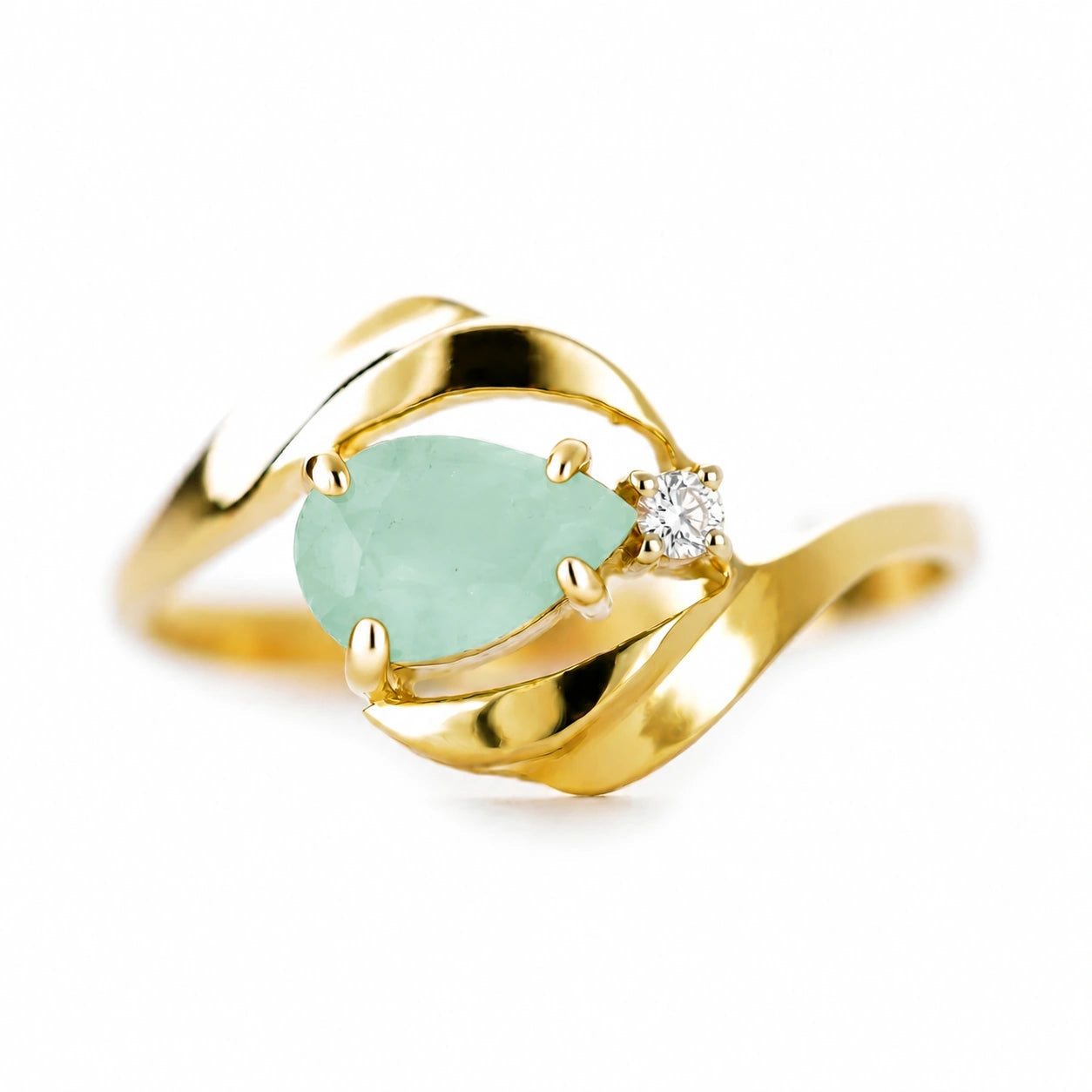 Yellow Gold Emerald & Diamond — Michela