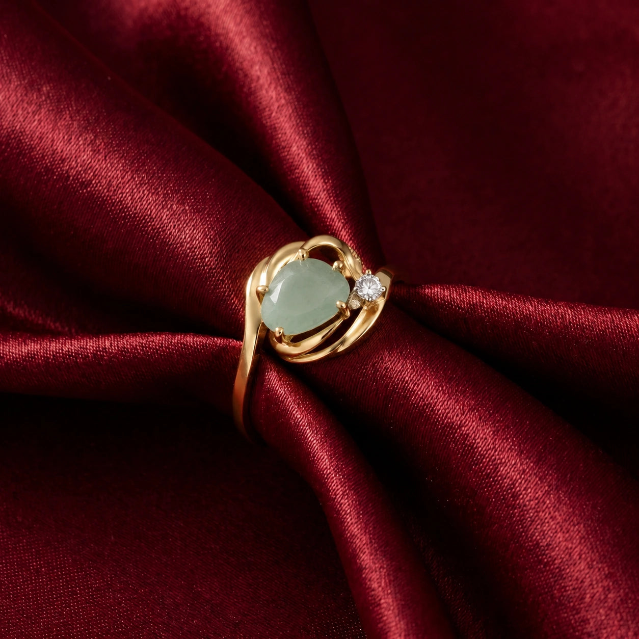 Yellow Gold Emerald & Diamond — Michela