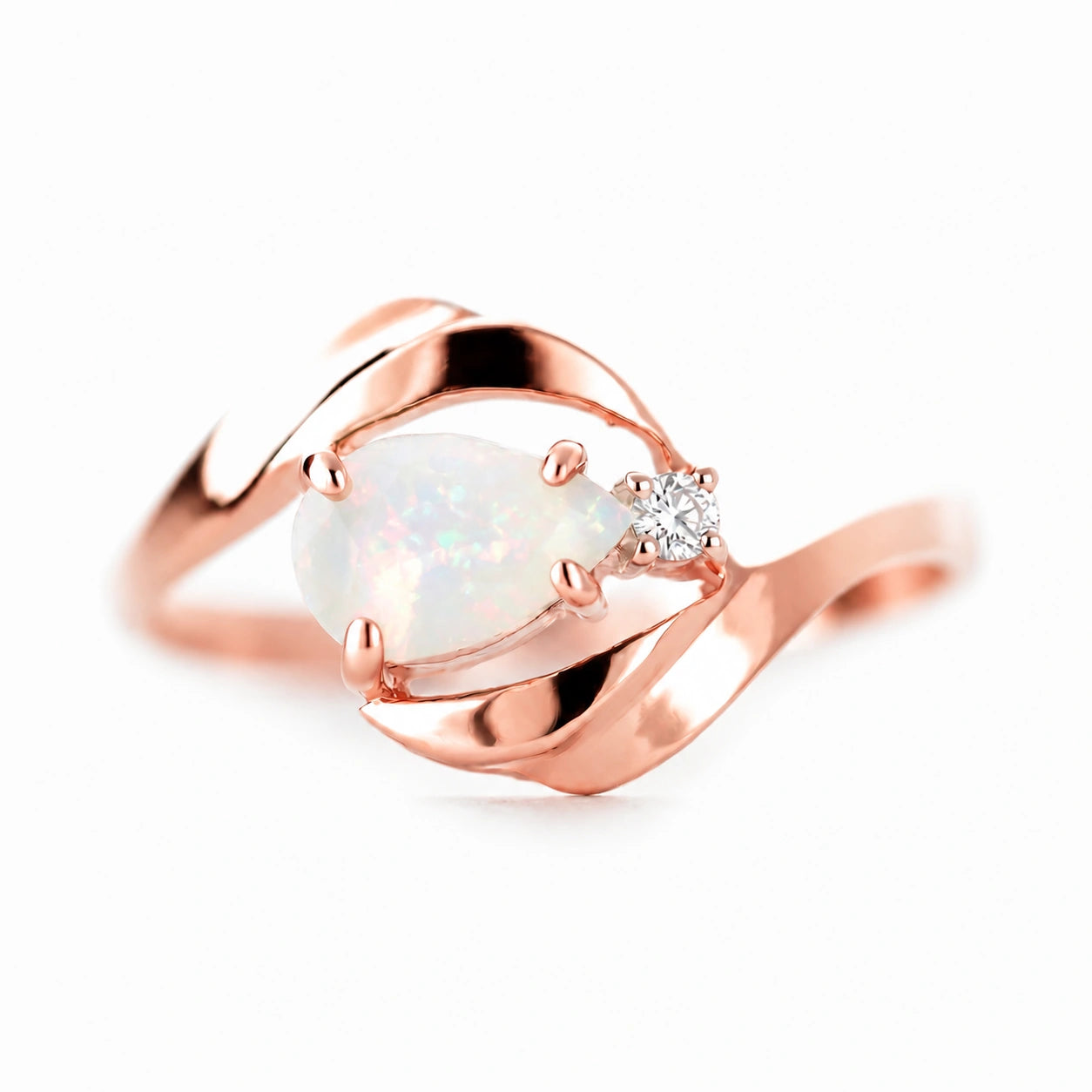 Rose Gold Opal & Diamond — Michela
