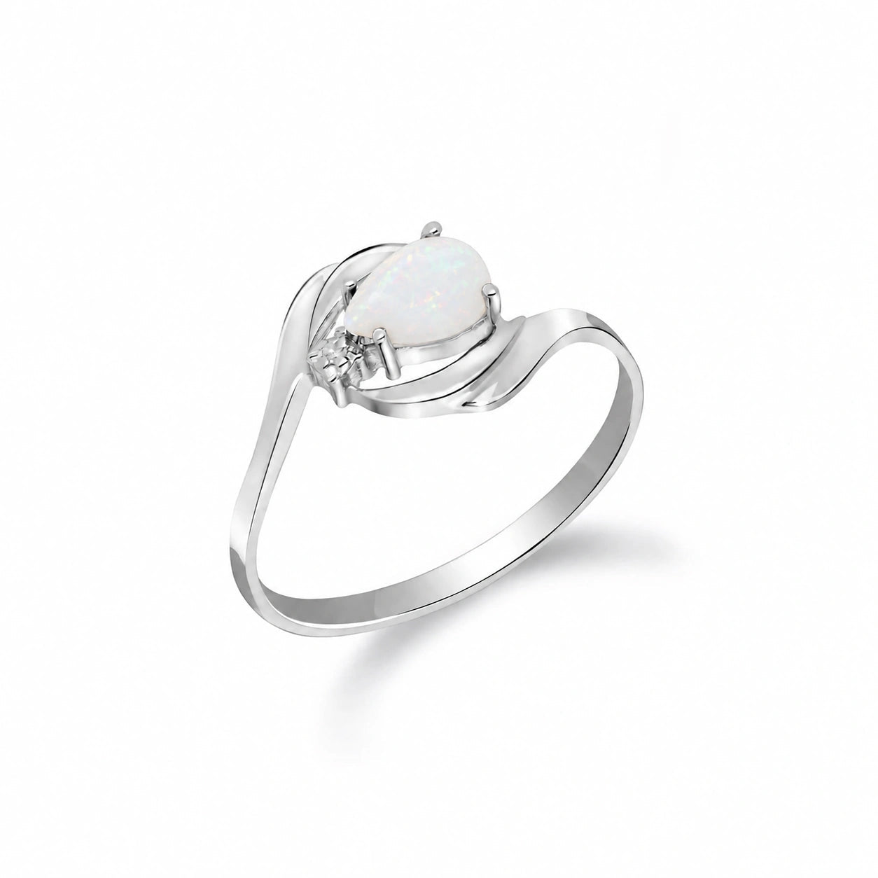 White Gold Opal & Diamond — Michela
