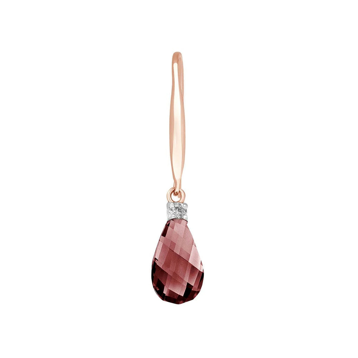 Rose Gold Joya Earrings Diamond & Garnet — Minerva