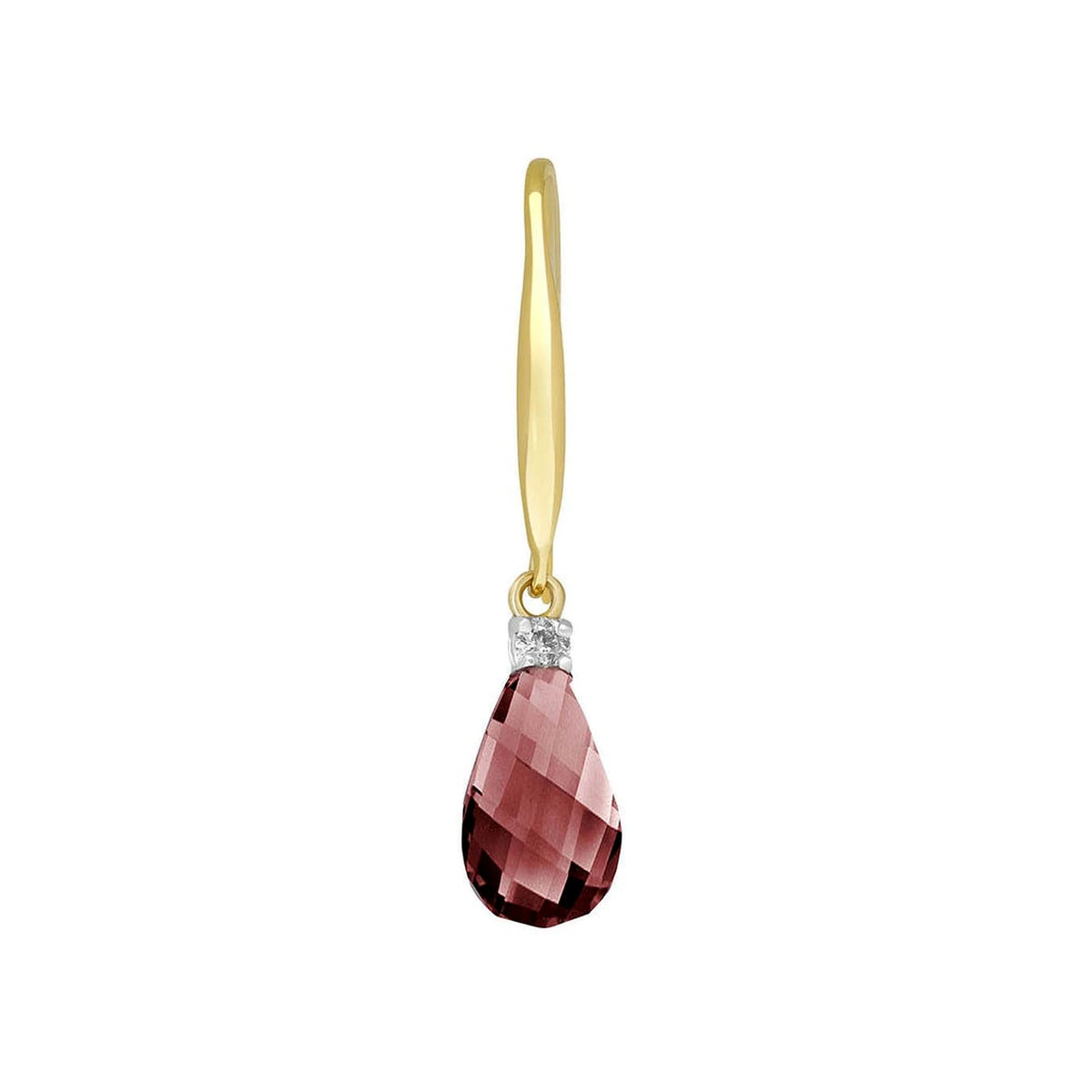 Yellow Gold Joya Earrings Diamond & Garnet — Minerva