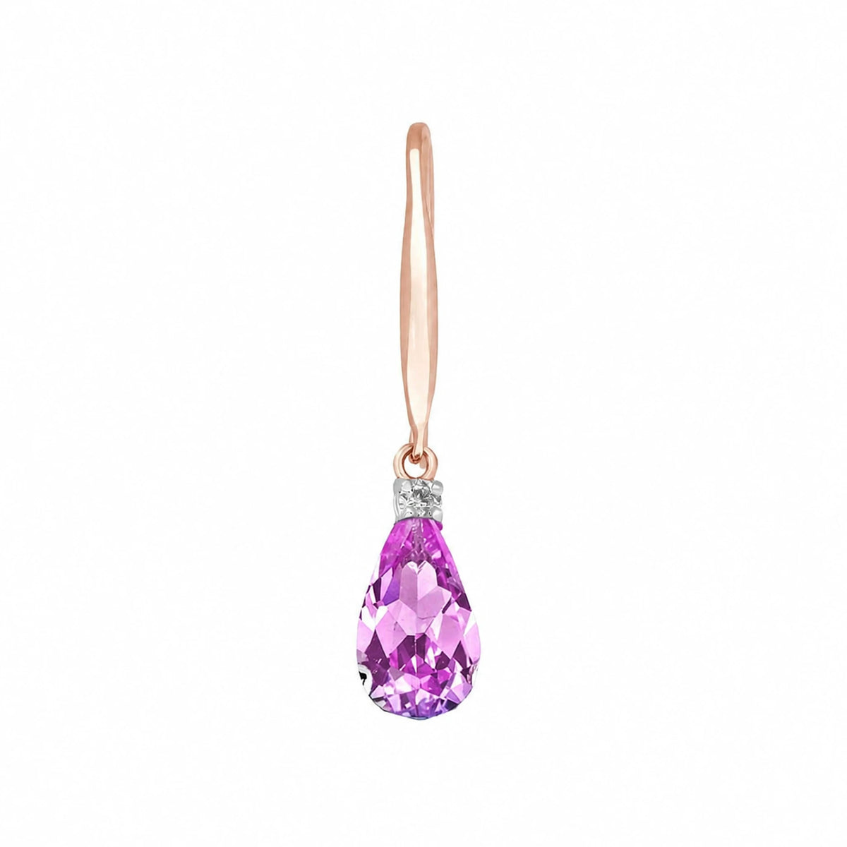 Rose Gold Joya Earrings Diamond & Pink Topaz — Minerva