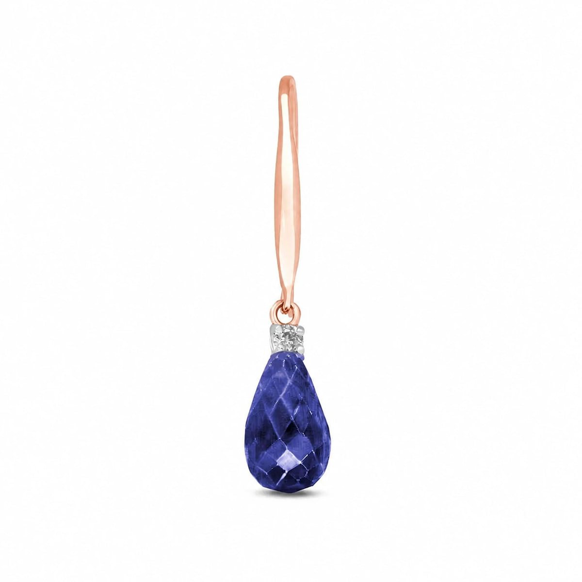 Rose Gold Joya Earrings Diamond & Sapphire — Minerva