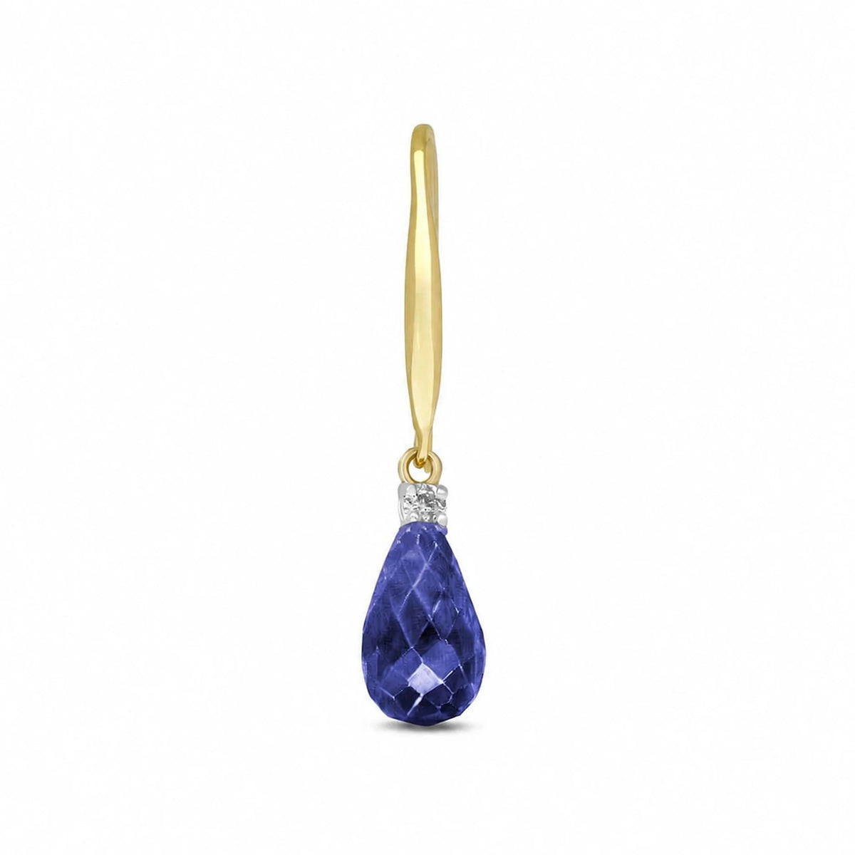 Yellow Gold Joya Earrings Diamond & Sapphire — Minerva