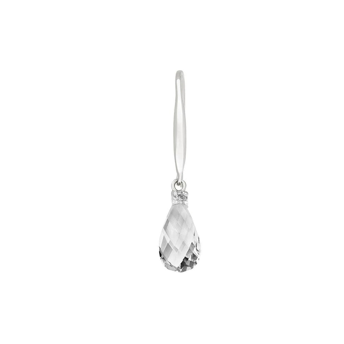 White Gold Joya Earrings Diamond & White Topaz — Minerva
