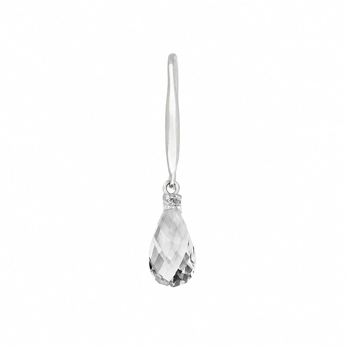 White Gold Joya Earrings Diamond & White Topaz — Minerva