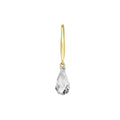 Yellow Gold Joya Earrings Diamond & White Topaz — Minerva