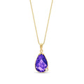 Yellow Gold Eternal Pendant Necklace Amethyst 10K — Gaudenzia