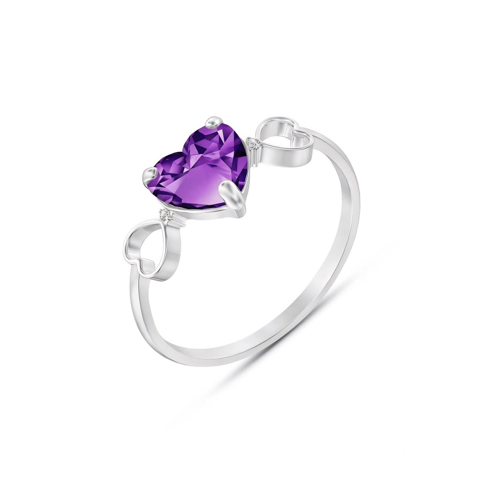 White Gold Diamond & Amethyst — Ebe