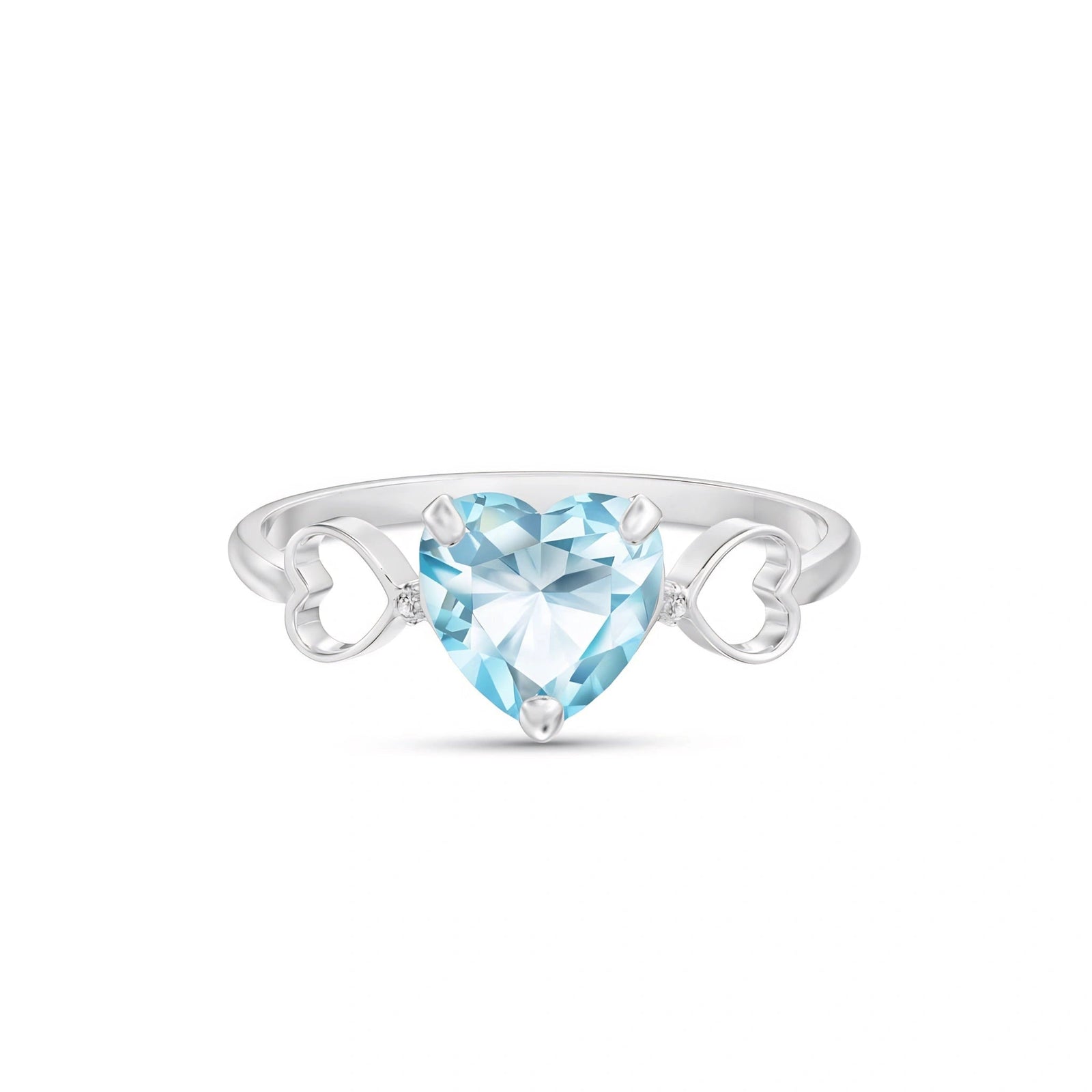 White Gold Diamond & Aquamarine — Ebe