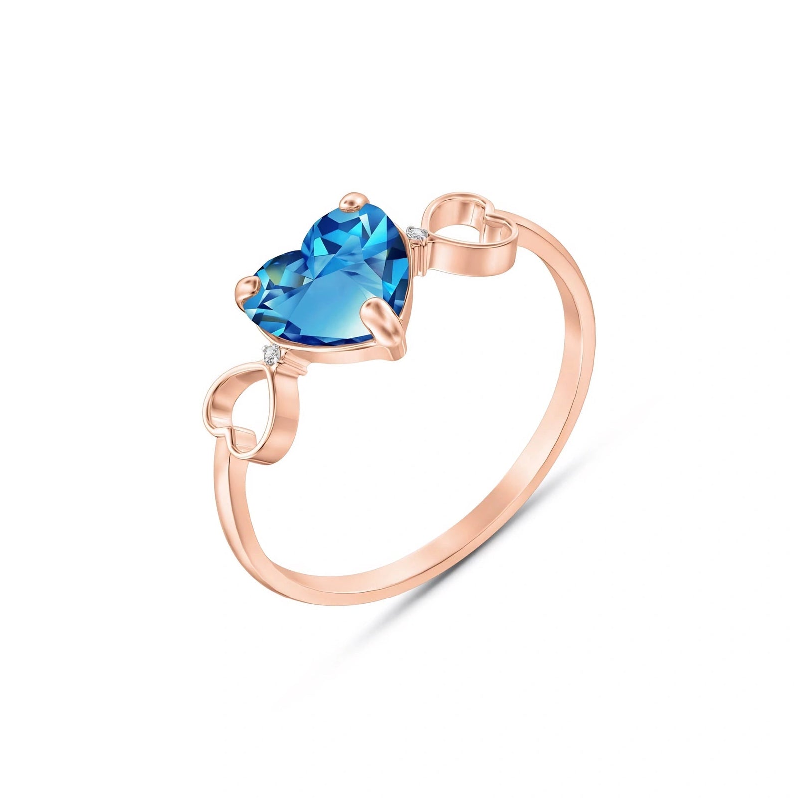 Rose Gold Diamond & Blue Topaz — Ebe