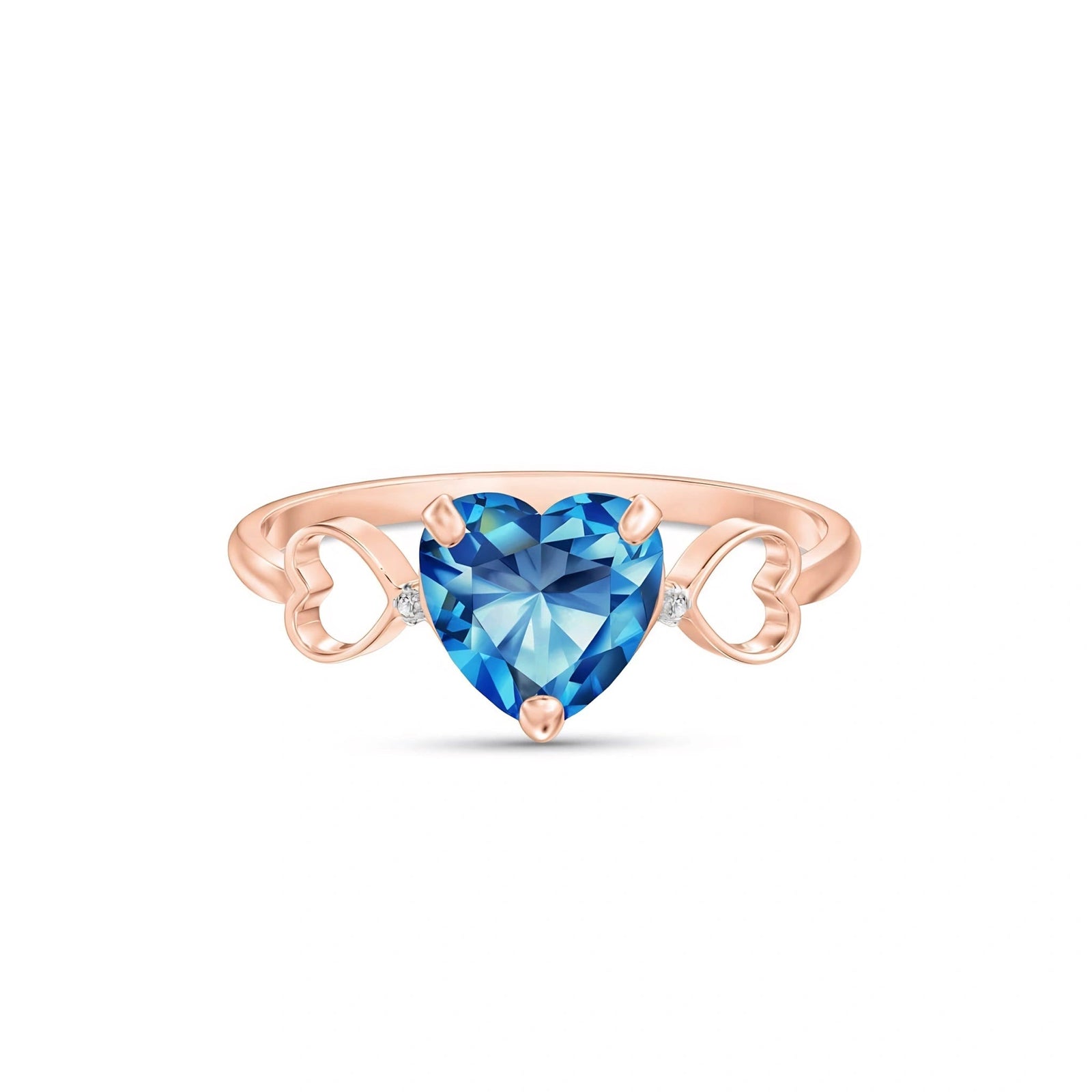 Rose Gold Diamond & Blue Topaz — Ebe