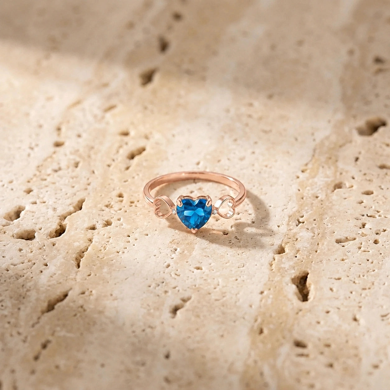 Rose Gold Diamond & Blue Topaz — Ebe