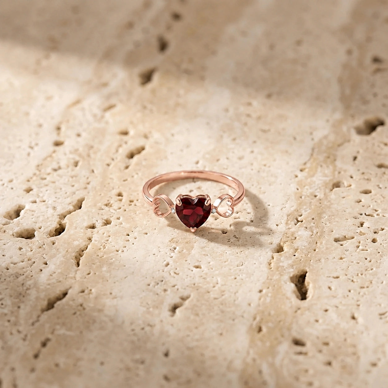 Rose Gold Diamond & Garnet — Ebe