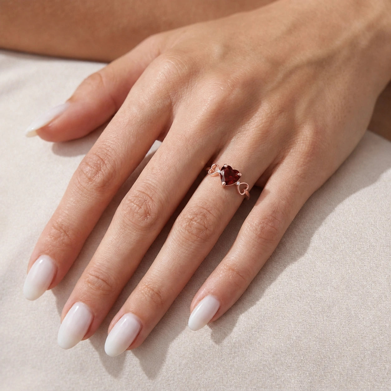 Rose Gold Diamond & Garnet — Ebe