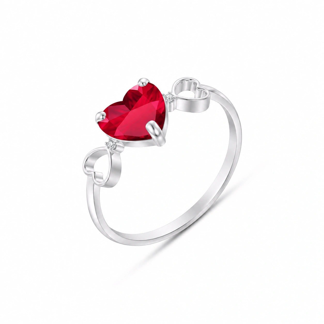 White Gold Diamond & Garnet — Ebe