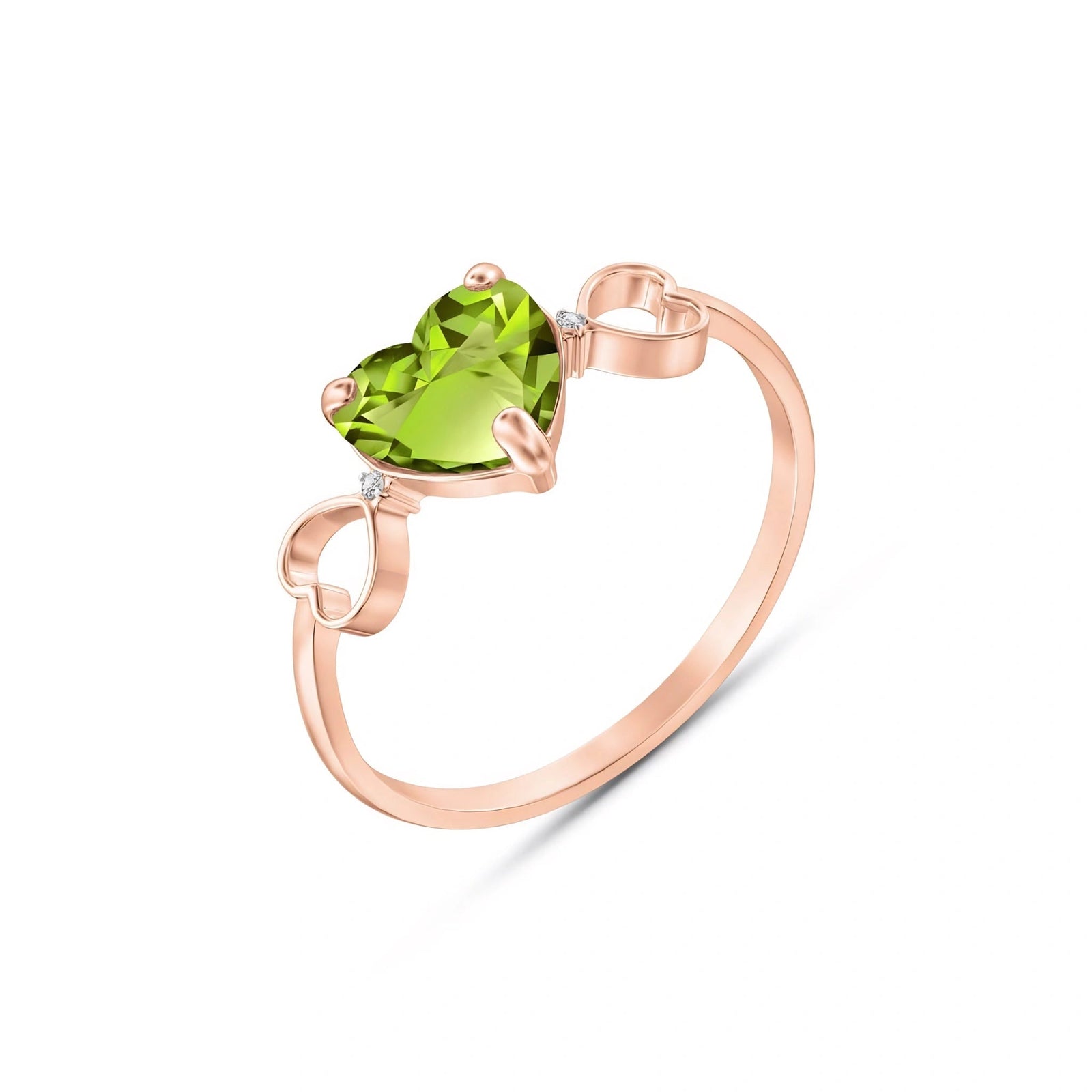 Rose Gold Diamond & Peridot — Ebe