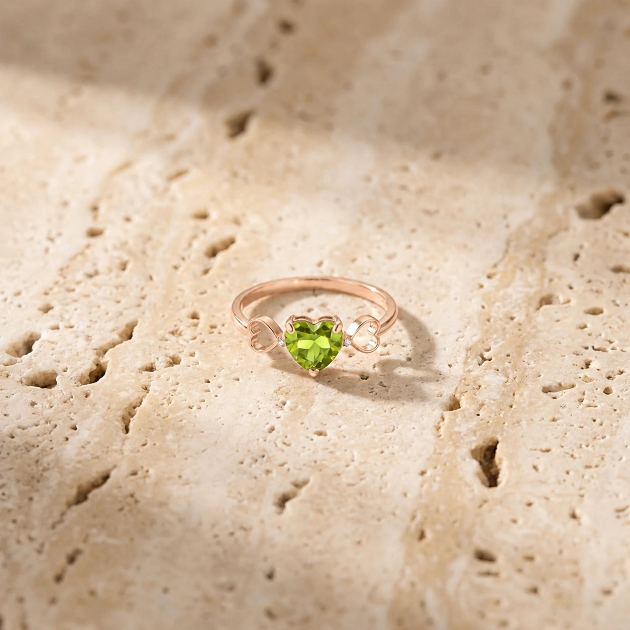 Rose Gold Diamond & Peridot — Ebe