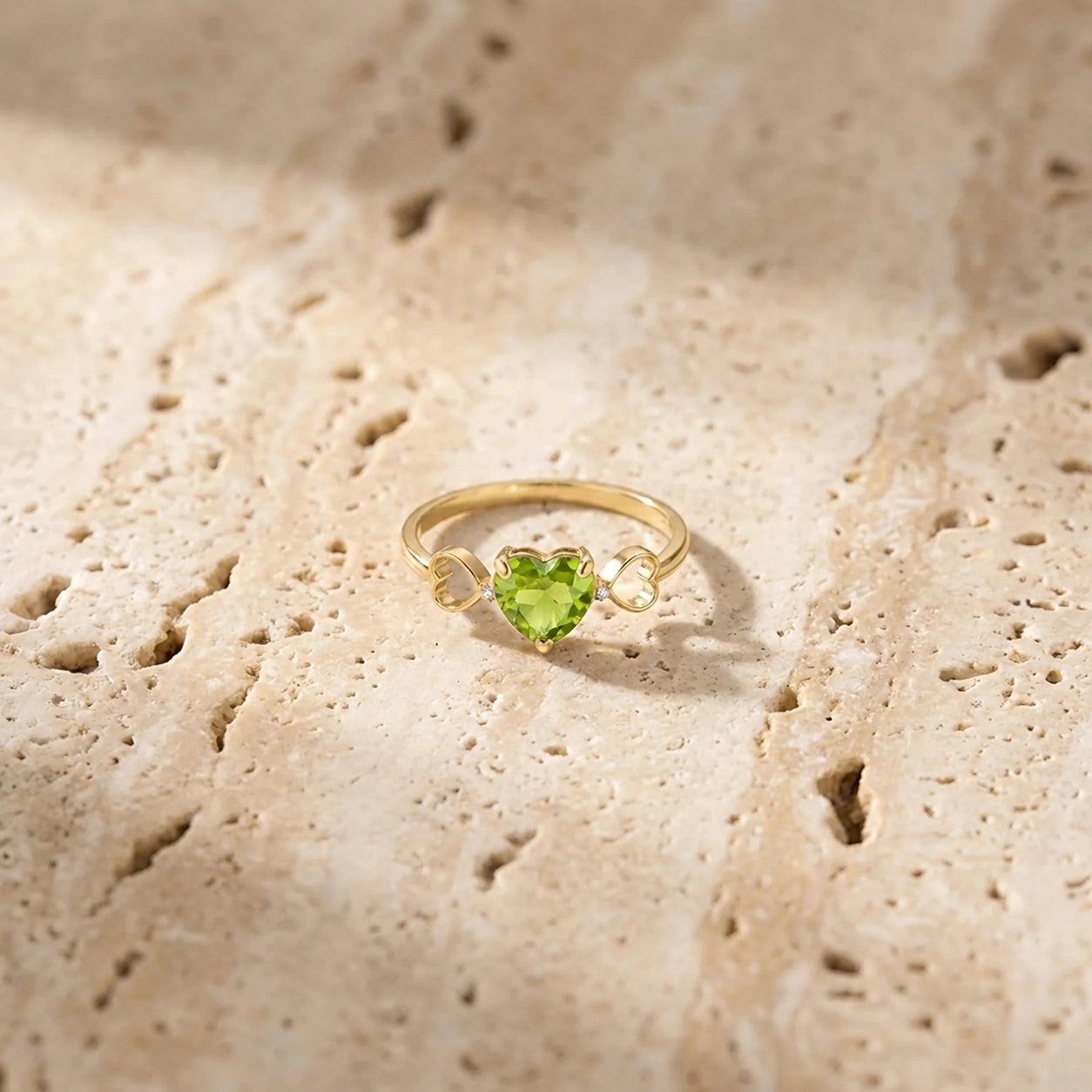 Yellow Gold Diamond & Peridot — Ebe