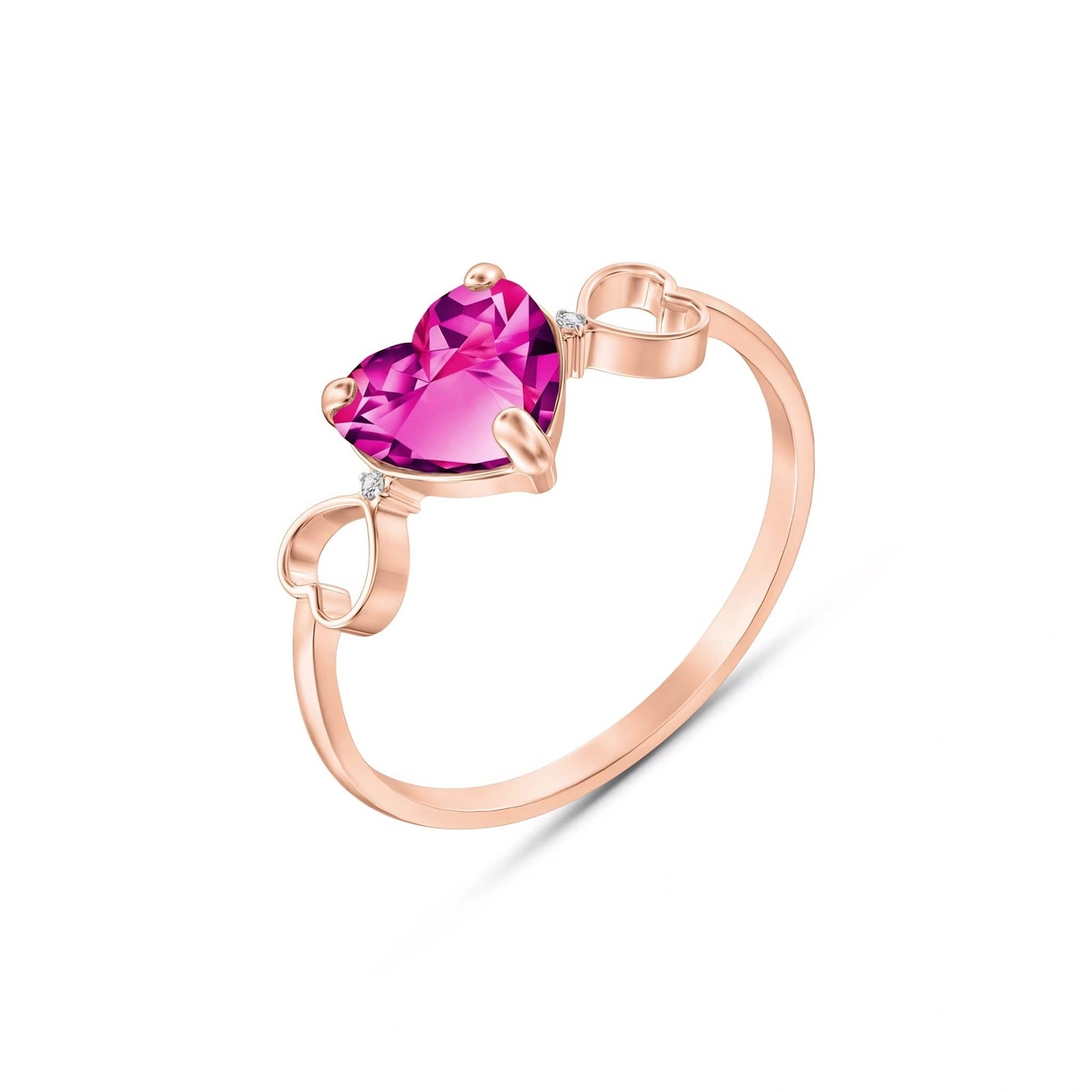 Rose Gold Pink Topaz & Diamond — Ebe