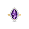 Yellow Gold Ring Amethyst 10K — Eliana
