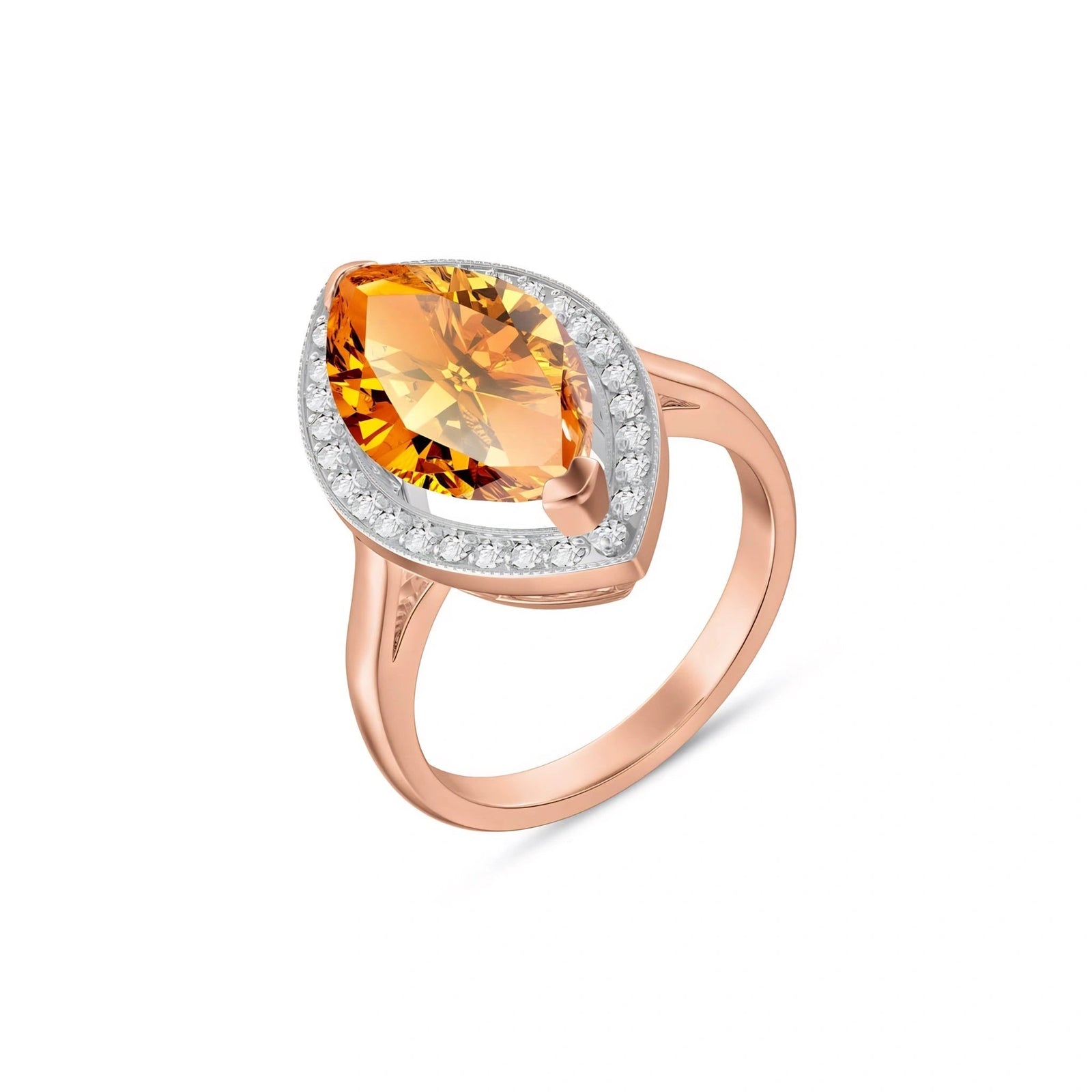 Rose Gold Ring Citrine 10K — Eliana