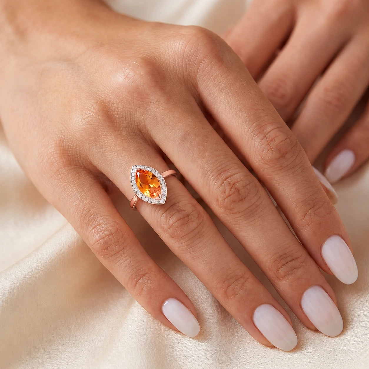 Rose Gold Ring Citrine 10K — Eliana