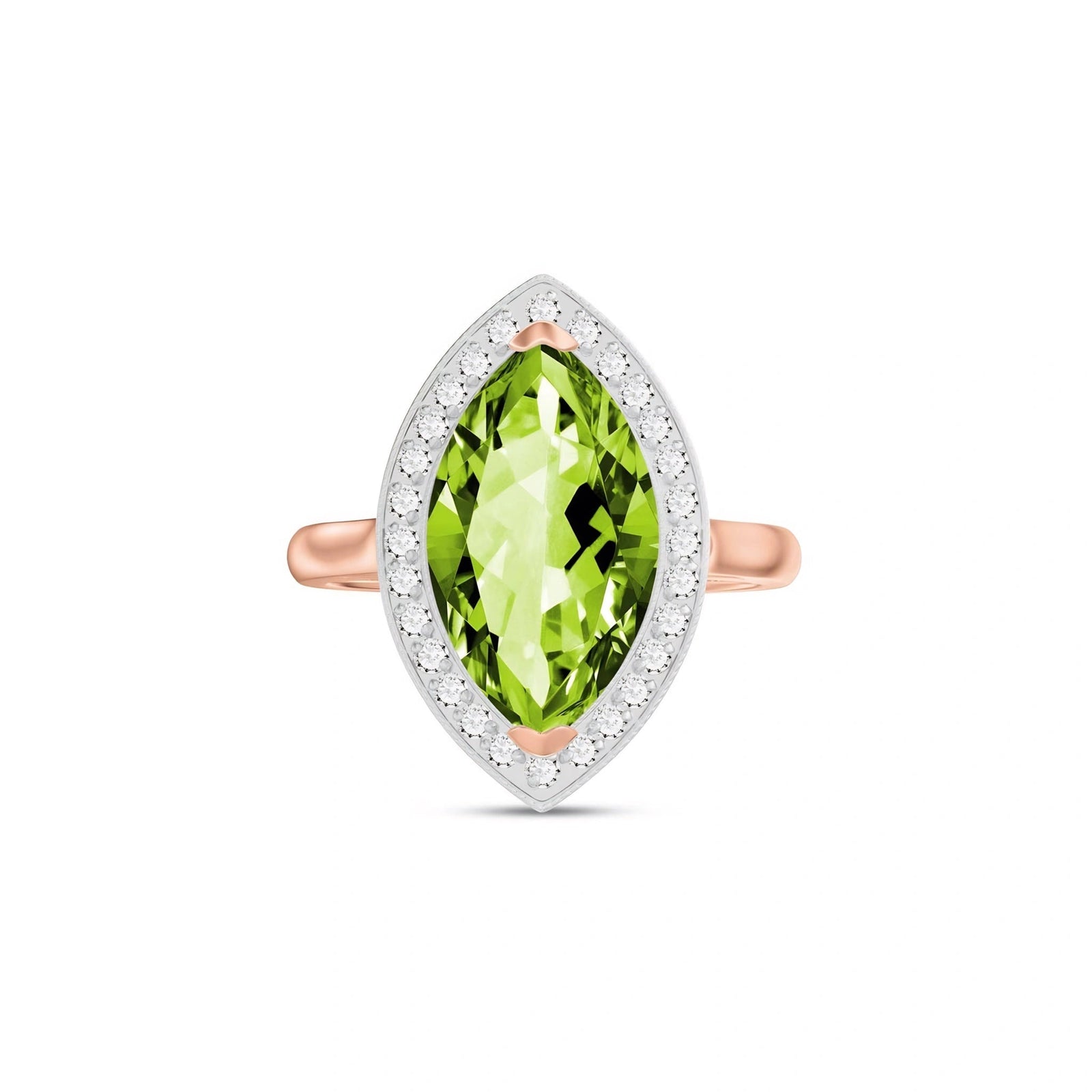 Rose Gold Ring Peridot 10K — Eliana