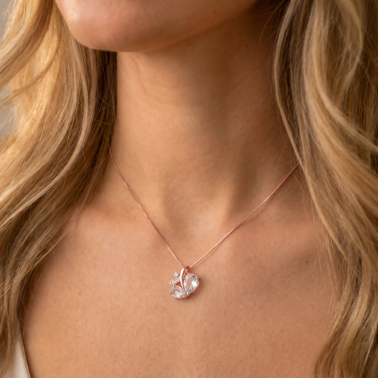 Rose Gold Pendant Necklace Amethyst 10K — Adelaide