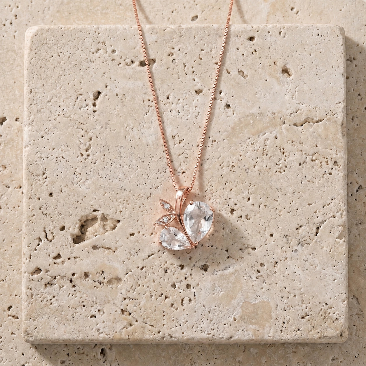Rose Gold Pendant Necklace Amethyst 10K — Adelaide