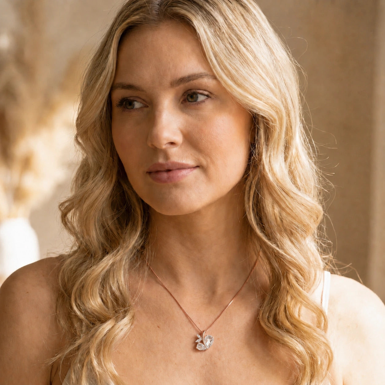 Rose Gold Pendant Necklace Amethyst 10K — Adelaide