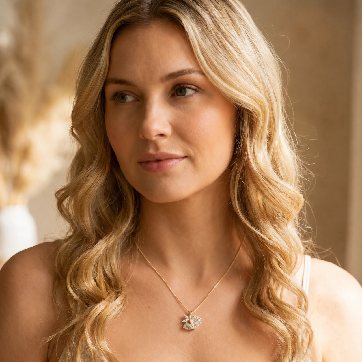Yellow Gold Pendant Necklace Amethyst 10K — Adelaide