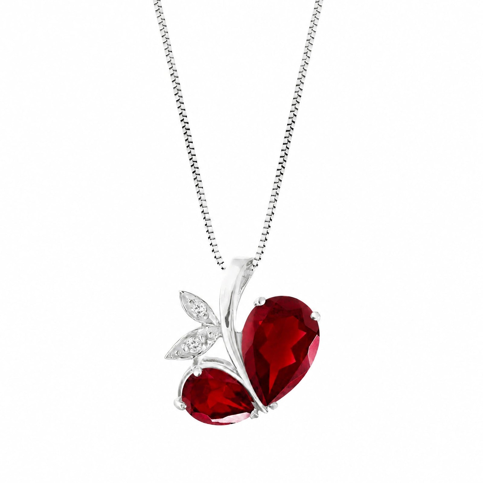 White Gold Pendant Necklace Diamond 10K — Adelaide