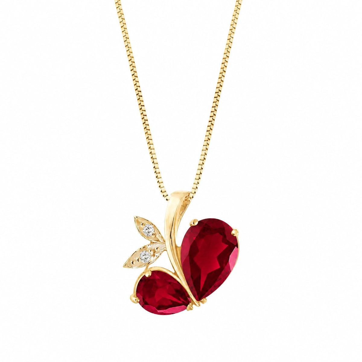 Yellow Gold Pendant Necklace Diamond 10K — Adelaide