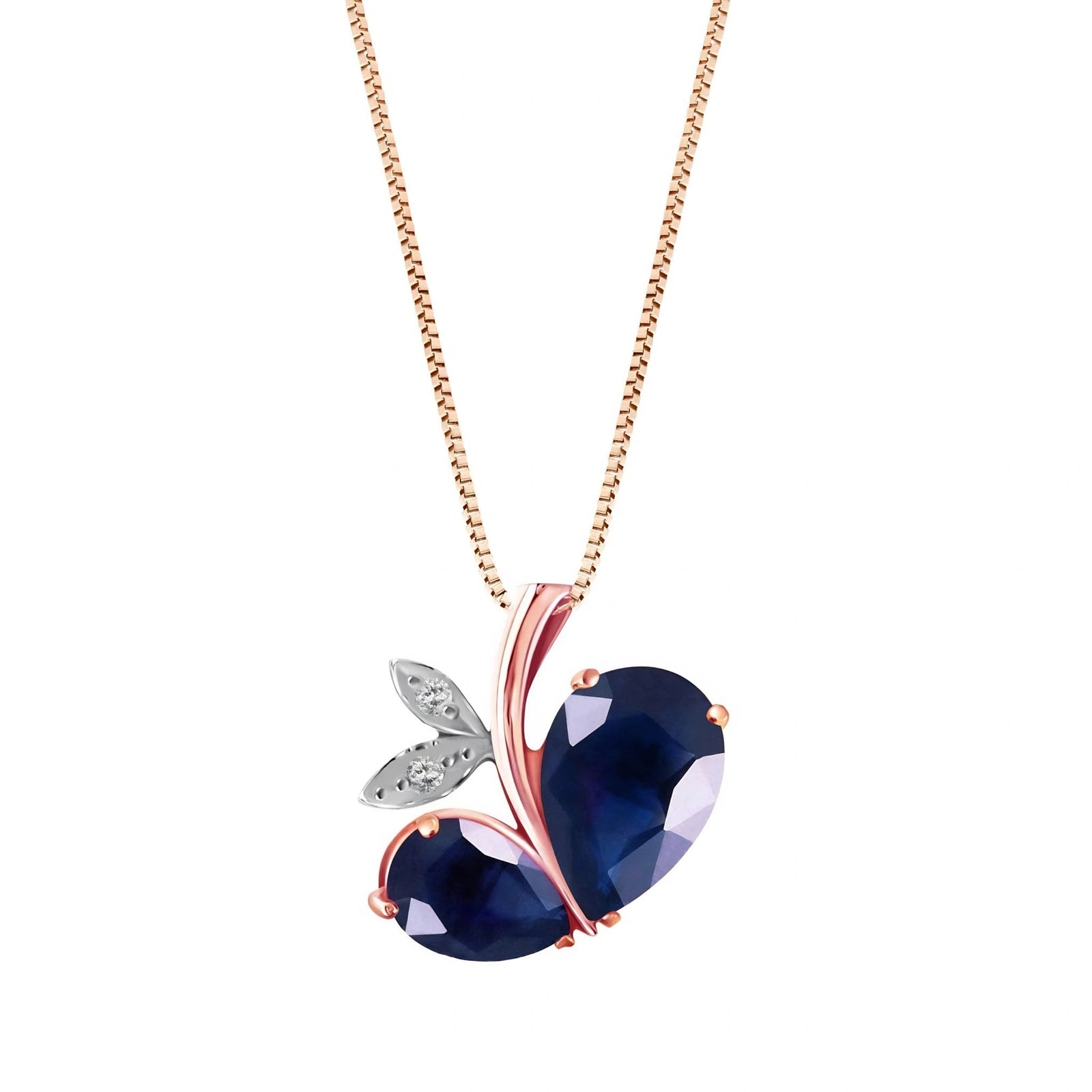 Rose Gold Pendant Necklace Garnet 10K — Adelaide