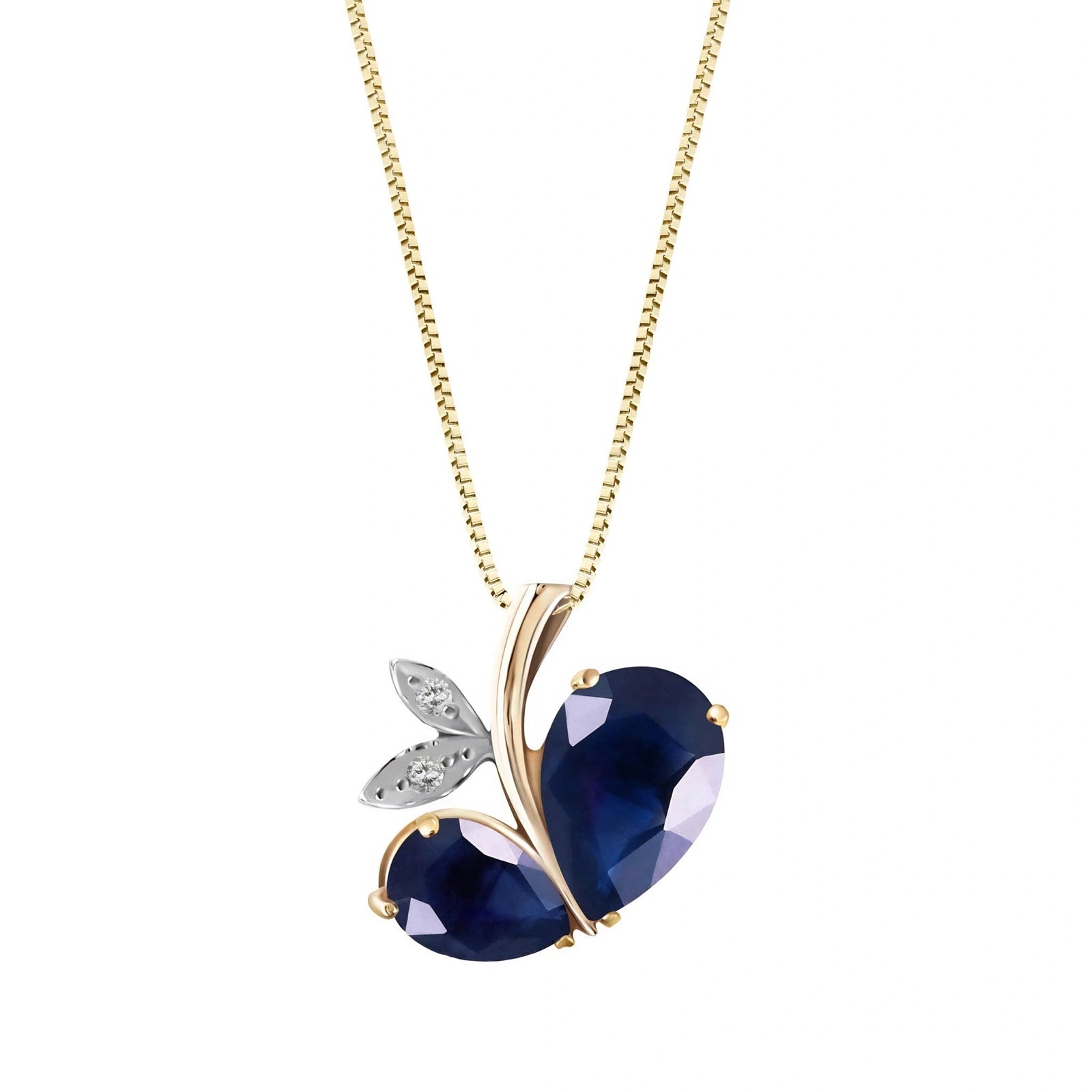 Yellow Gold Pendant Necklace Garnet 10K — Adelaide