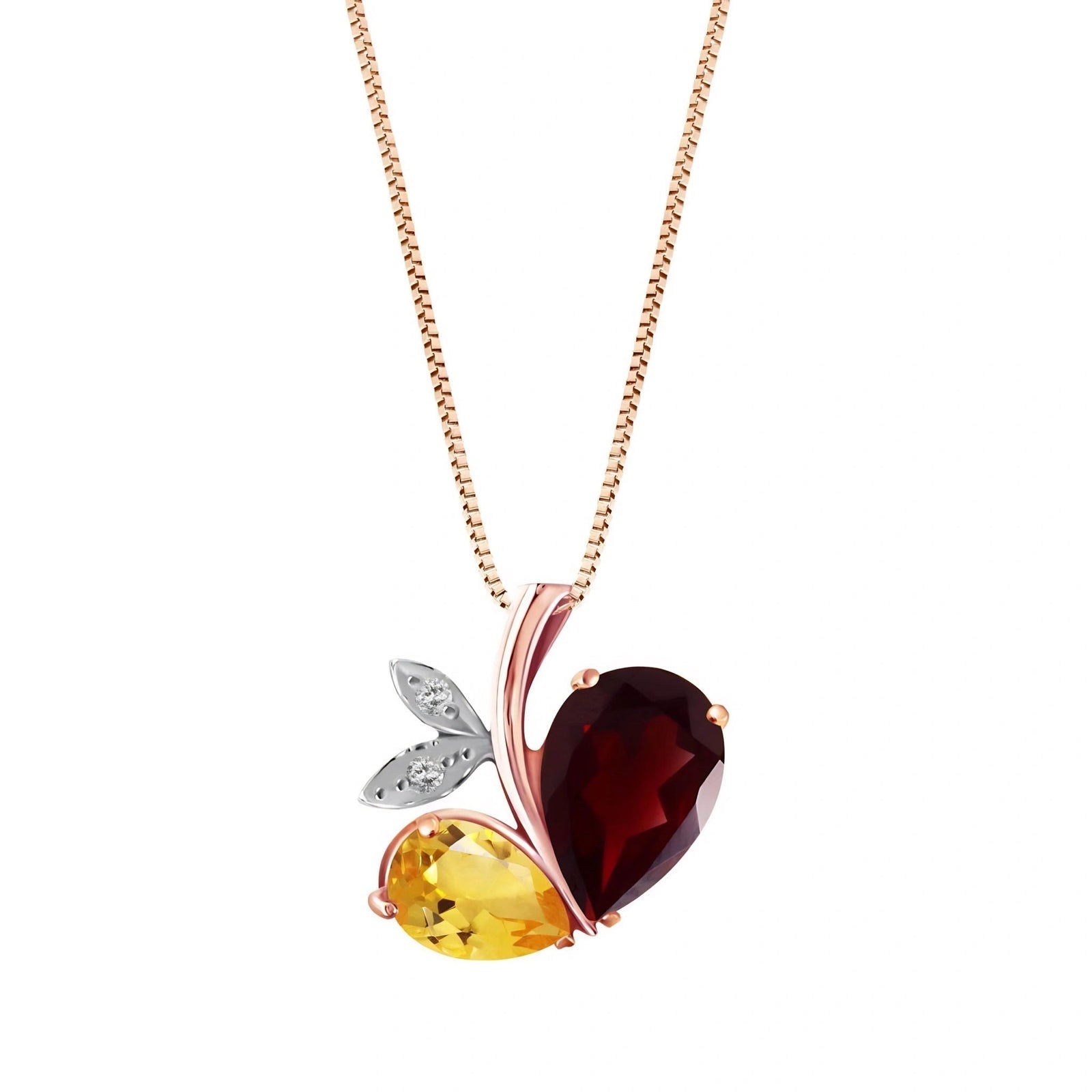 Rose Gold Pendant Necklace Sapphire 10K — Adelaide