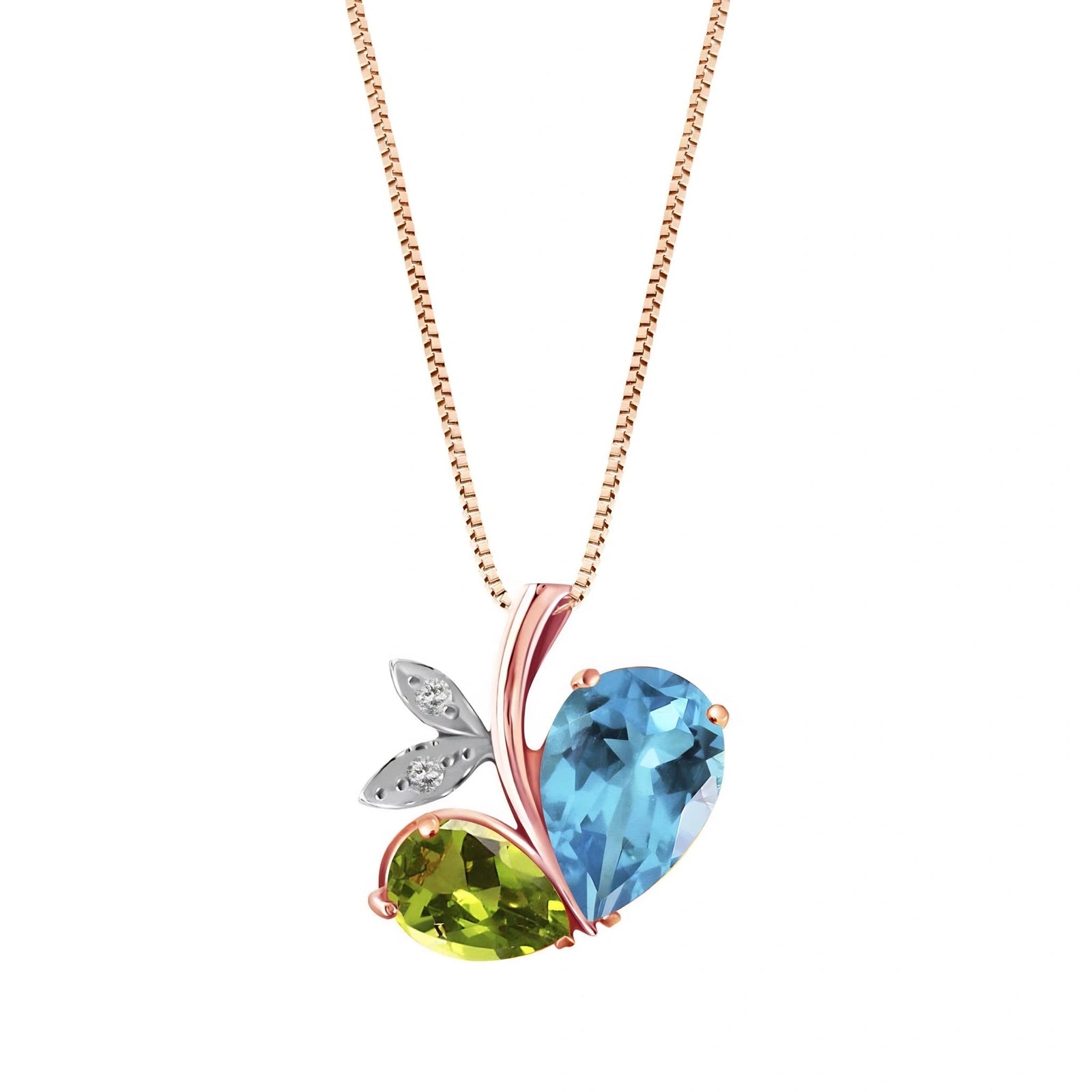 Rose Gold Pendant Necklace Sapphire 10K — Adelaide
