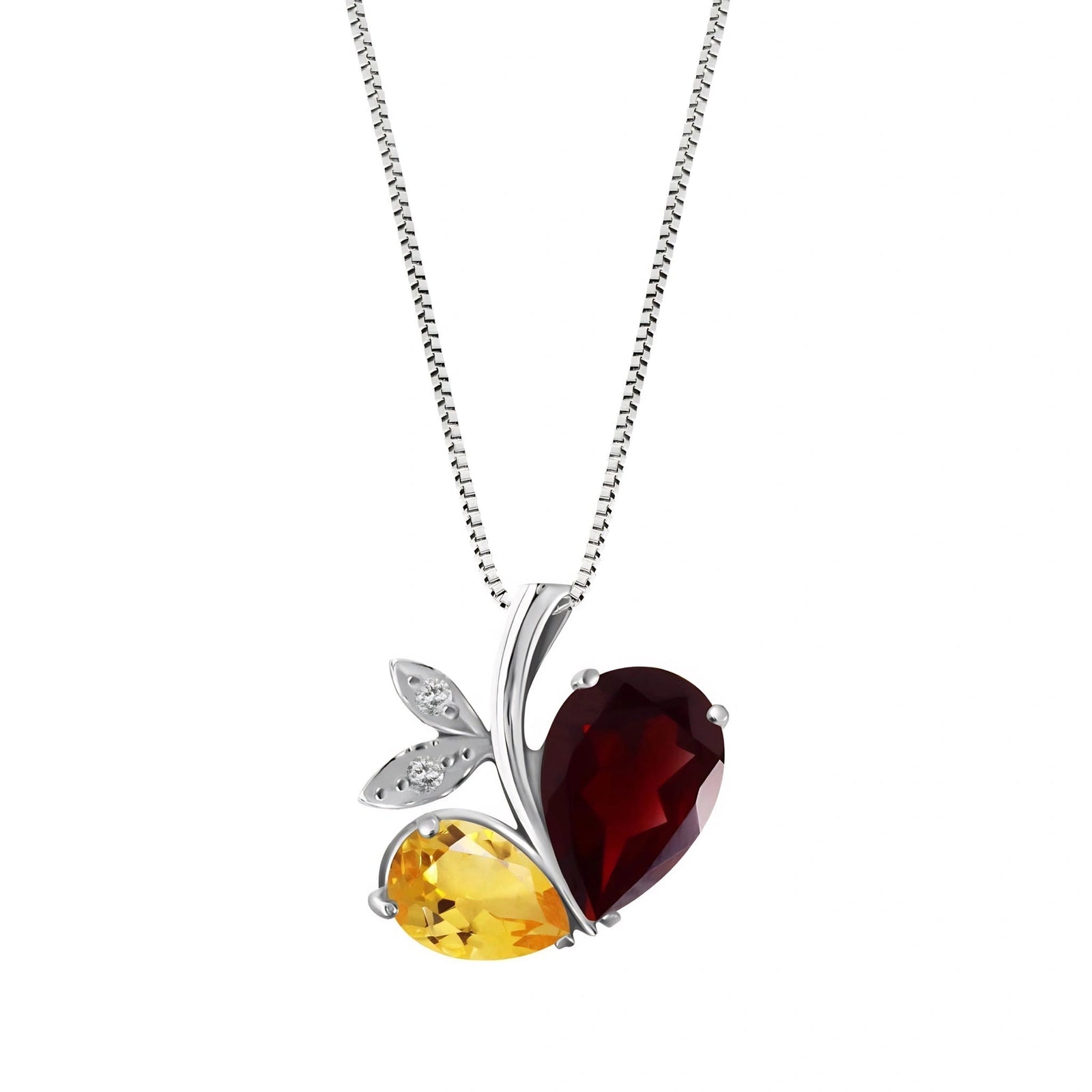 White Gold Pendant Necklace Sapphire 10K — Adelaide