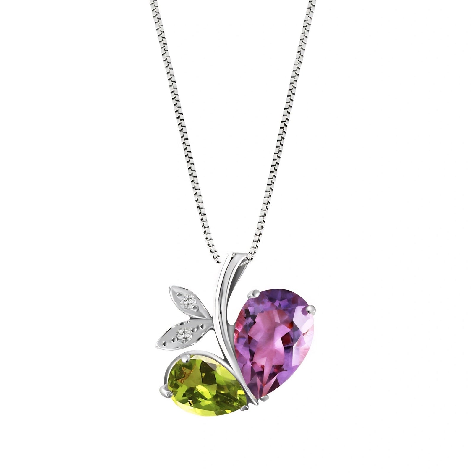 White Gold Pendant Necklace Sapphire 10K — Adelaide